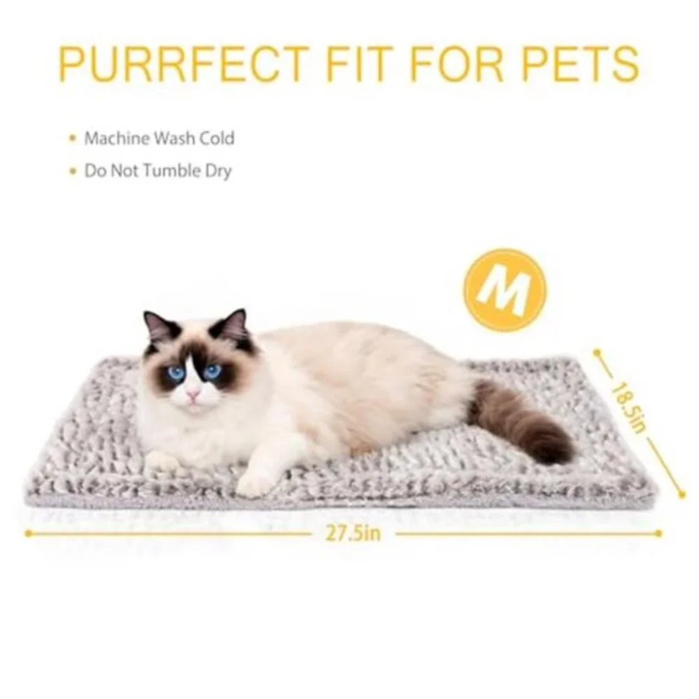 Self Heating Cat Pad Warming Pet Bed Thermal Mat Indoor Outdoor Kitten Puppy